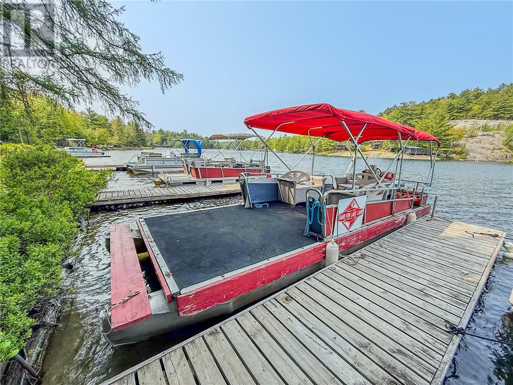 Fishing boats and docks at the resort waterfront